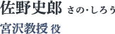 佐野史郎(さの・しろう):宮沢教授役 佐野史郎(さの・しろう):宮沢教授役